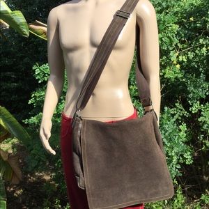 Unisex Suede messenger cross body bag